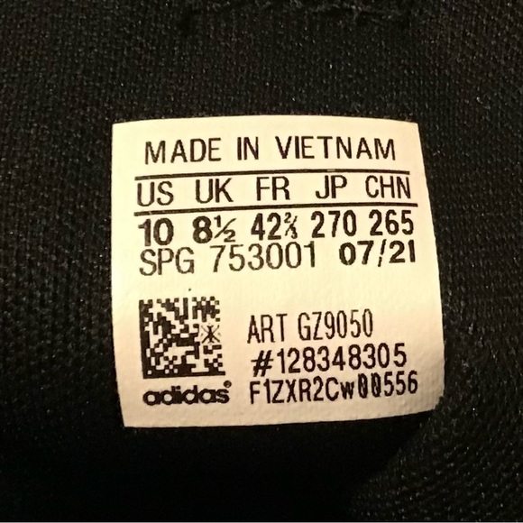 Adidas Nario Move black/white sneaker size 10 like new - Picture 4 of 4